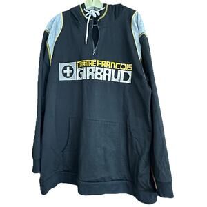 Rare Vintage Marithe Francois Girbaud Hoodie Men’s XXL kangaroo Pocket 1/4 Zip